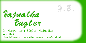 hajnalka bugler business card